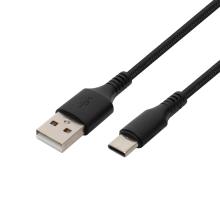 USBAC1 - Home USBAC1 töltőkábel, USB-A / USB-C, 2.1A, 1m, szövött, fekete