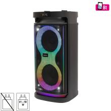 PAR2100BT - SAL PAR2100BT party hangdoboz, 80W, beépített akkumulátor és LED fénnyel, Bluetooth, AUX és mikrofon bemenetek, 2-utas, 3 hangszóró